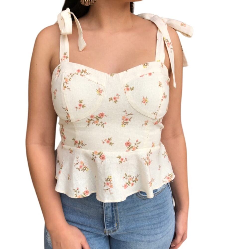 Audrey 3 + 1 Blouse from Revolve Crop Top Floral Size Medium